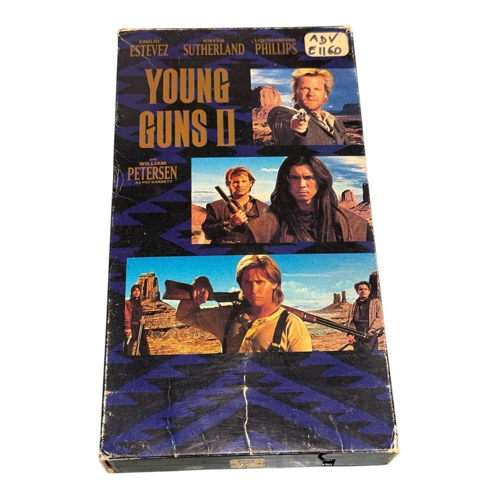 Vintage Young Guns II VHS 1991 Emilio Estevez Kiefer Sutherland Western Movie